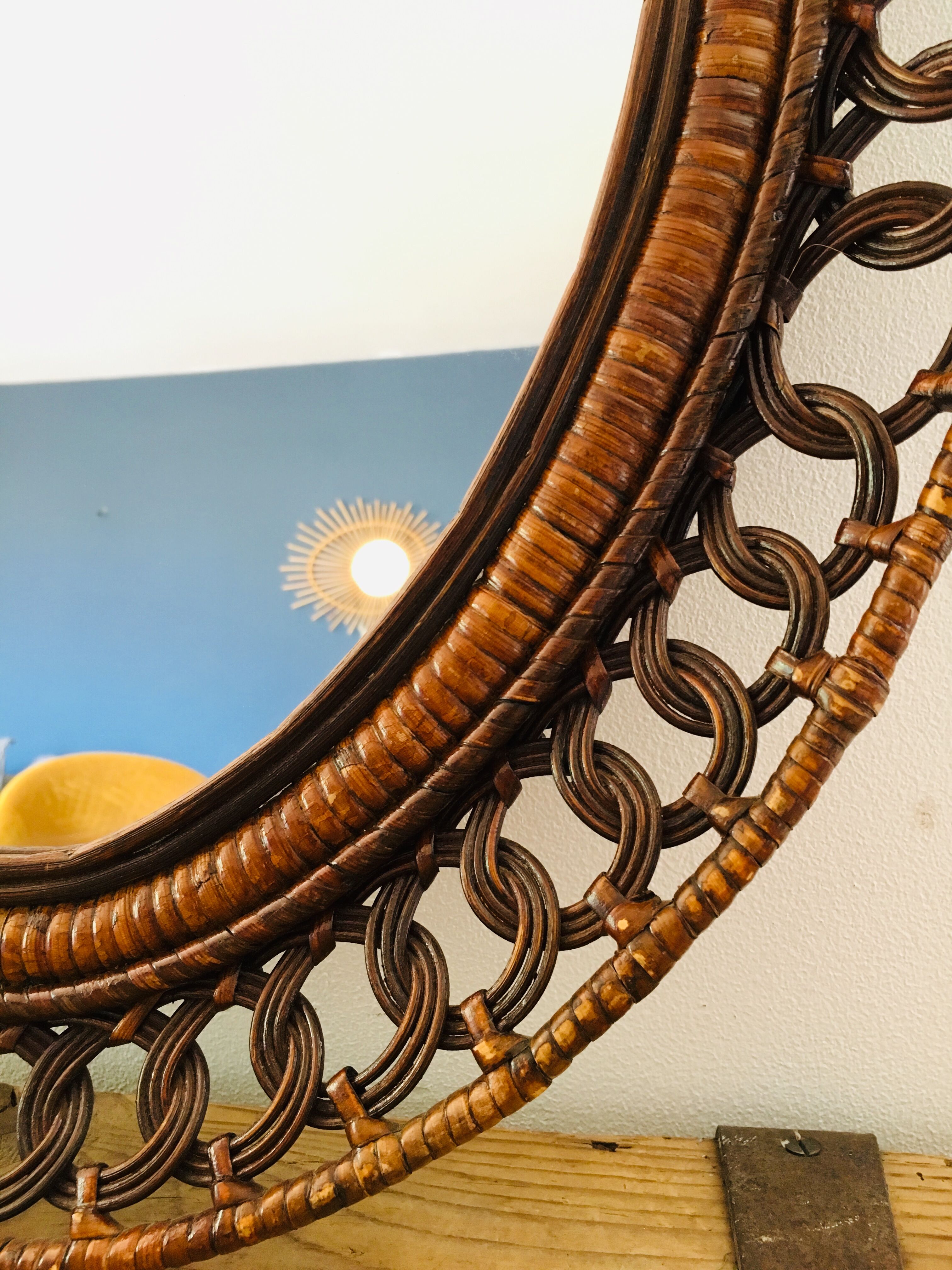 Rattan mirror 53x63cm