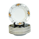12 assiettes creuses badonviller modele royal no digoin