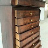19th century mahogany and veneer cardboard or notary cabinet