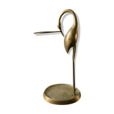 Stilt umbrella holder, brass heron, 70s