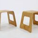 1990s Lisa Norinder Pair of Wooden Stools for Ikea, Sweden