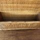 Vintage woven rattan shelf