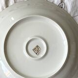 Set of 2 white porcelain dishes with gold decoration Sologne Lamotte