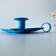 Old sky blue enamelled candle holder