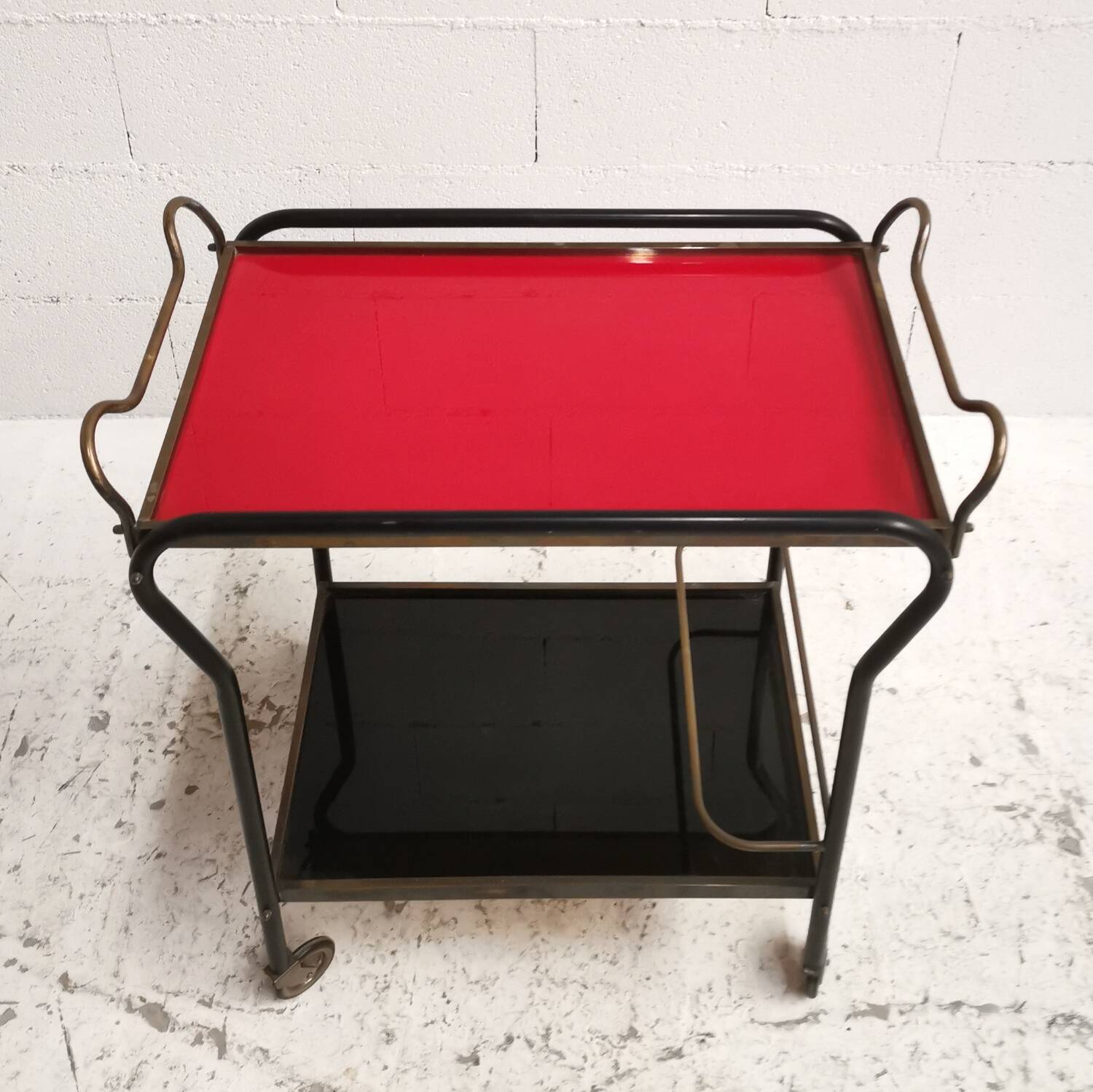 Rolling trolley, vintage occasional furniture from the 1950s