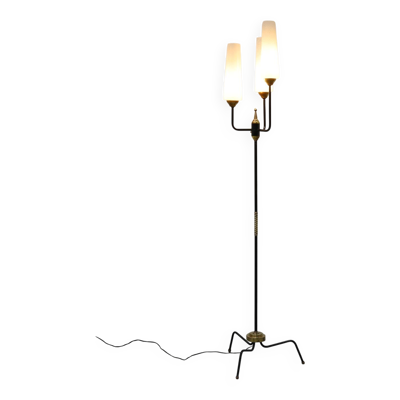 Lampadaire à trois lumières Maison Arlus, France, 1950