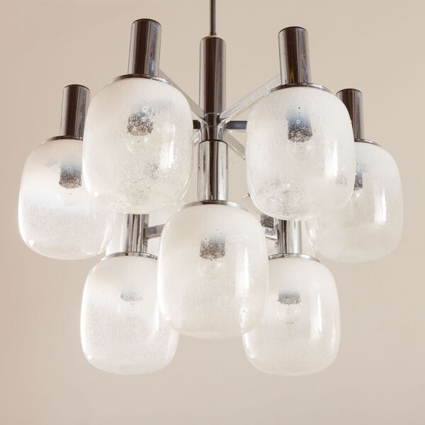 Chandelier en verre de Murano Targetti Sankey, années 1970