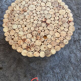 Table basse en rondins de bois