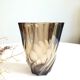 Vintage smoked glass vase
