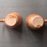 Duo of glazed potter's cups