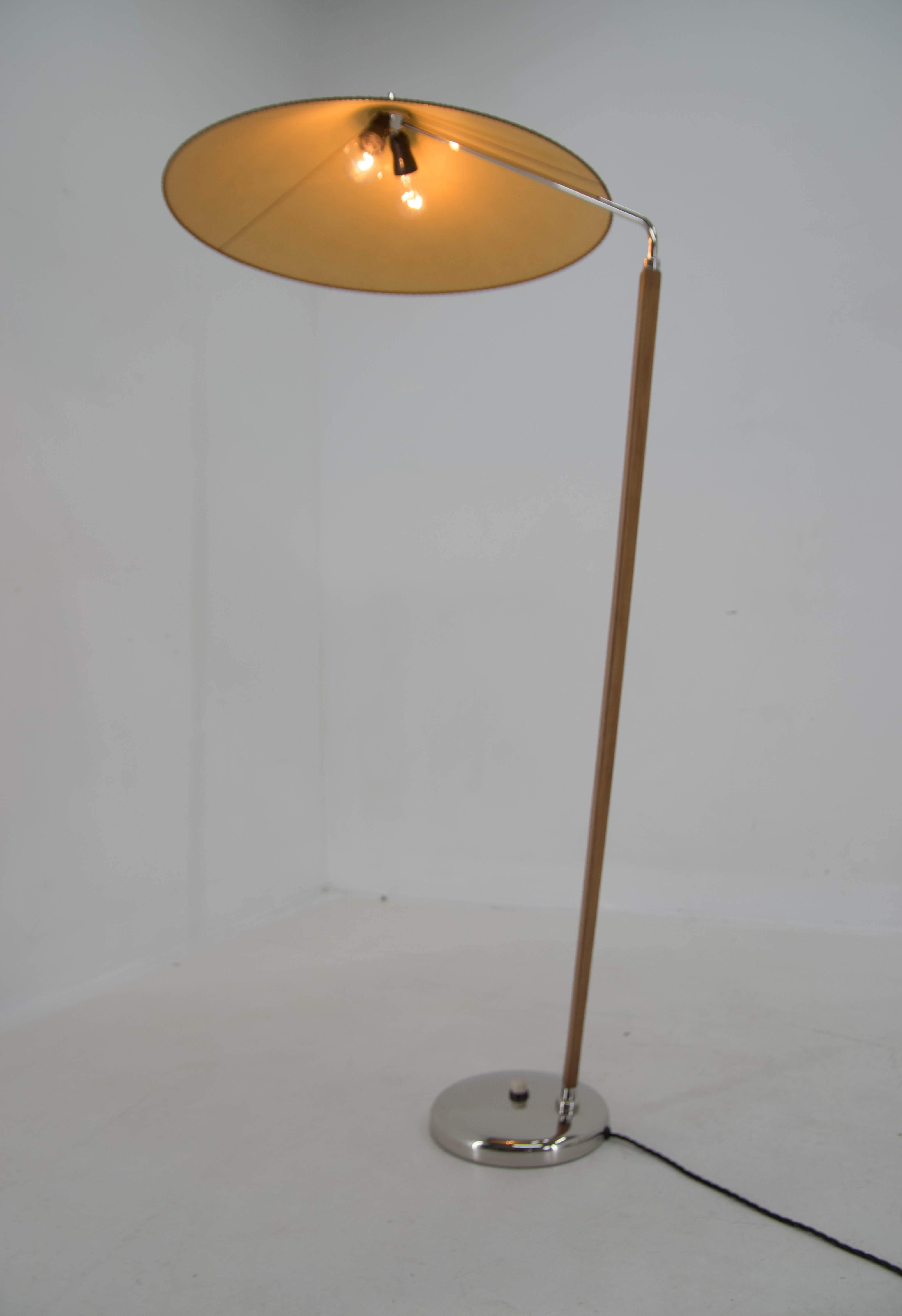 1960s Midcentury Floor Lamp "Japanese style" by Zukov, Czechoslovakia