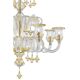 Ornate Murano Glass Rigadin Chandelier with Refined Gold Trimming