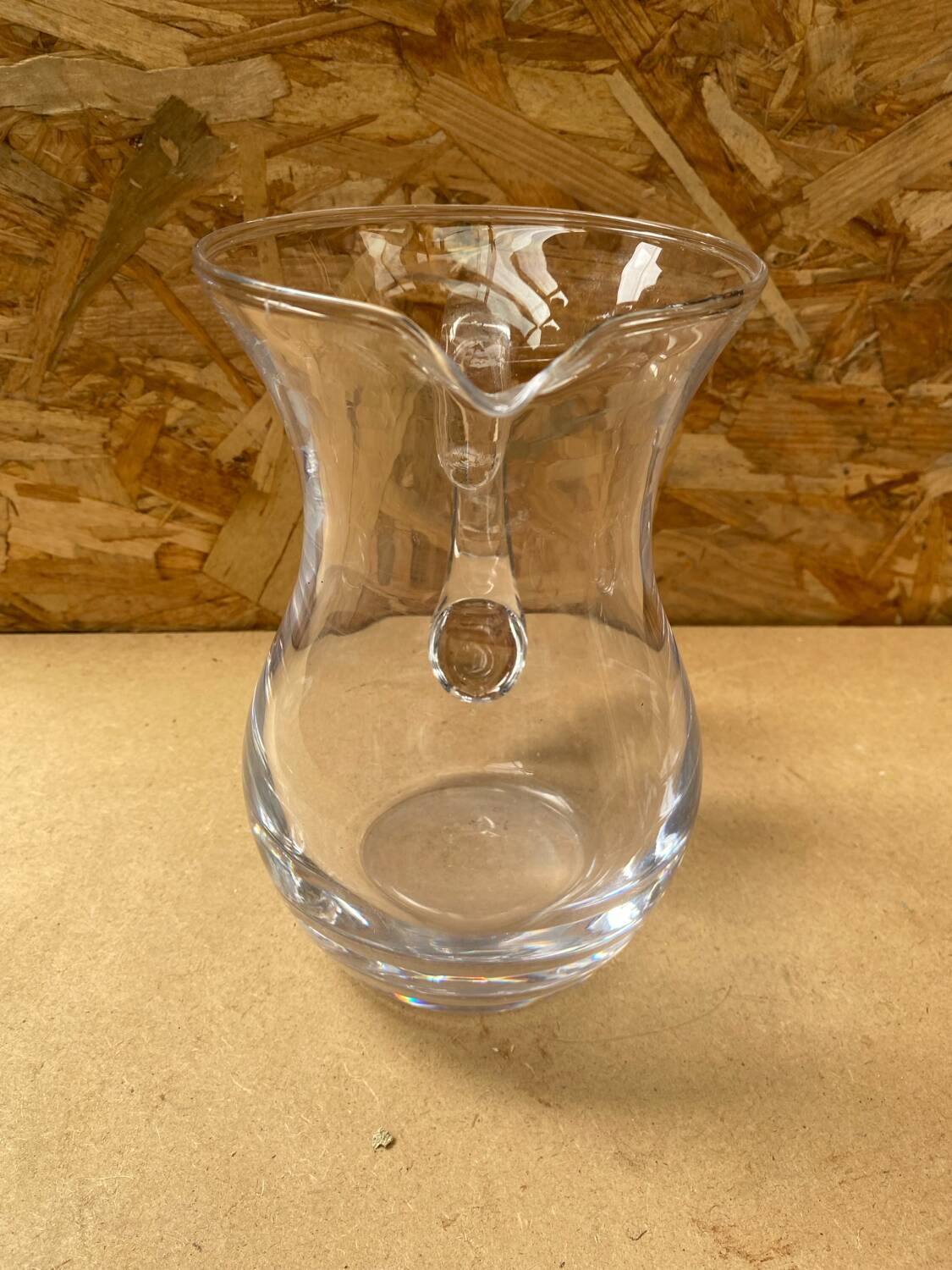 Antique Clear Blown Glass Pitcher Kitchen Service Vintage