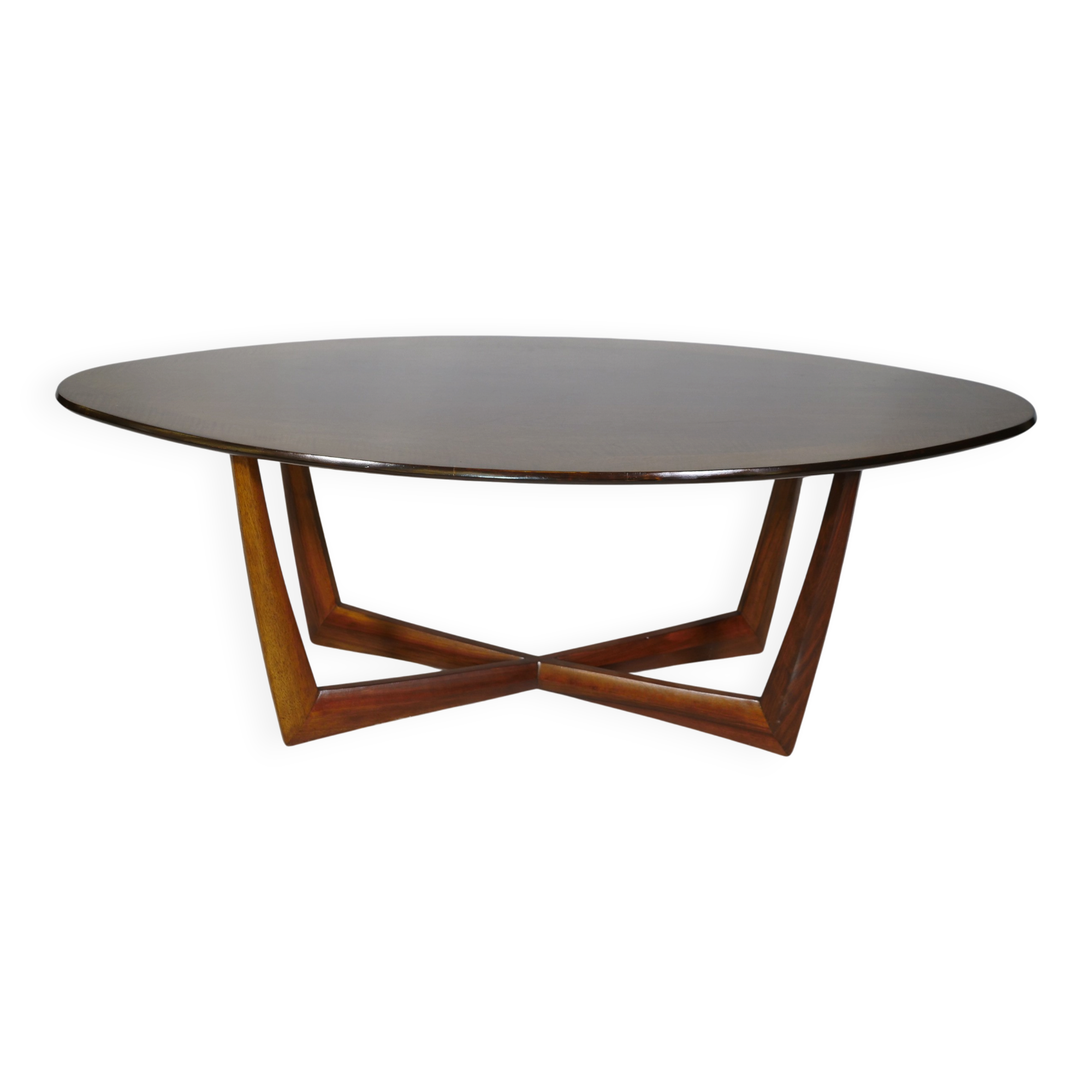 Mid-Century Oval Coffee Table for Kondor Möbel, 1960s