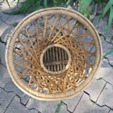 Pair of vintage rattan stools