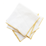 Set of 4 white cotton gas towels