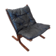 Fauteuil "Siesta" cuir Wesnofa 1960
