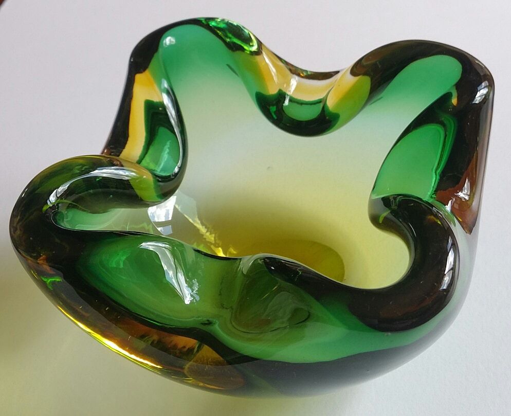 Sommerso ashtray in Murano glass, from the 60s