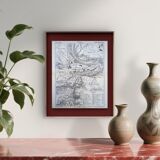 Bern, old map, printed in 1844.