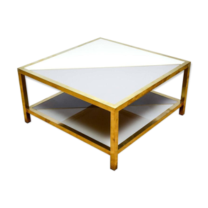Table basse en verre teinté deux