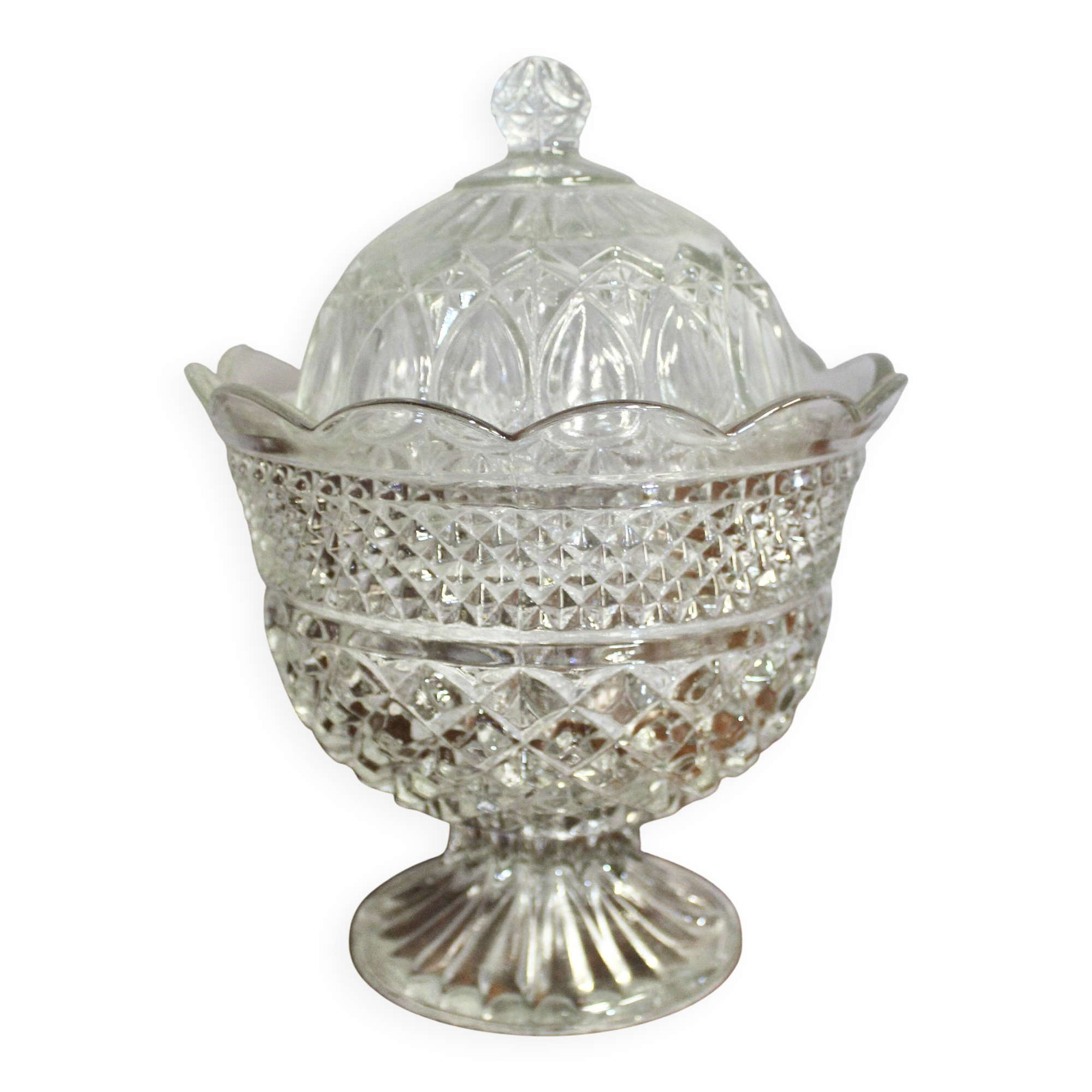 Vintage glass candy dish