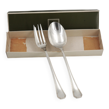 Christofle America service cover, stew 2 pieces, Art Deco, silver-plated metal.