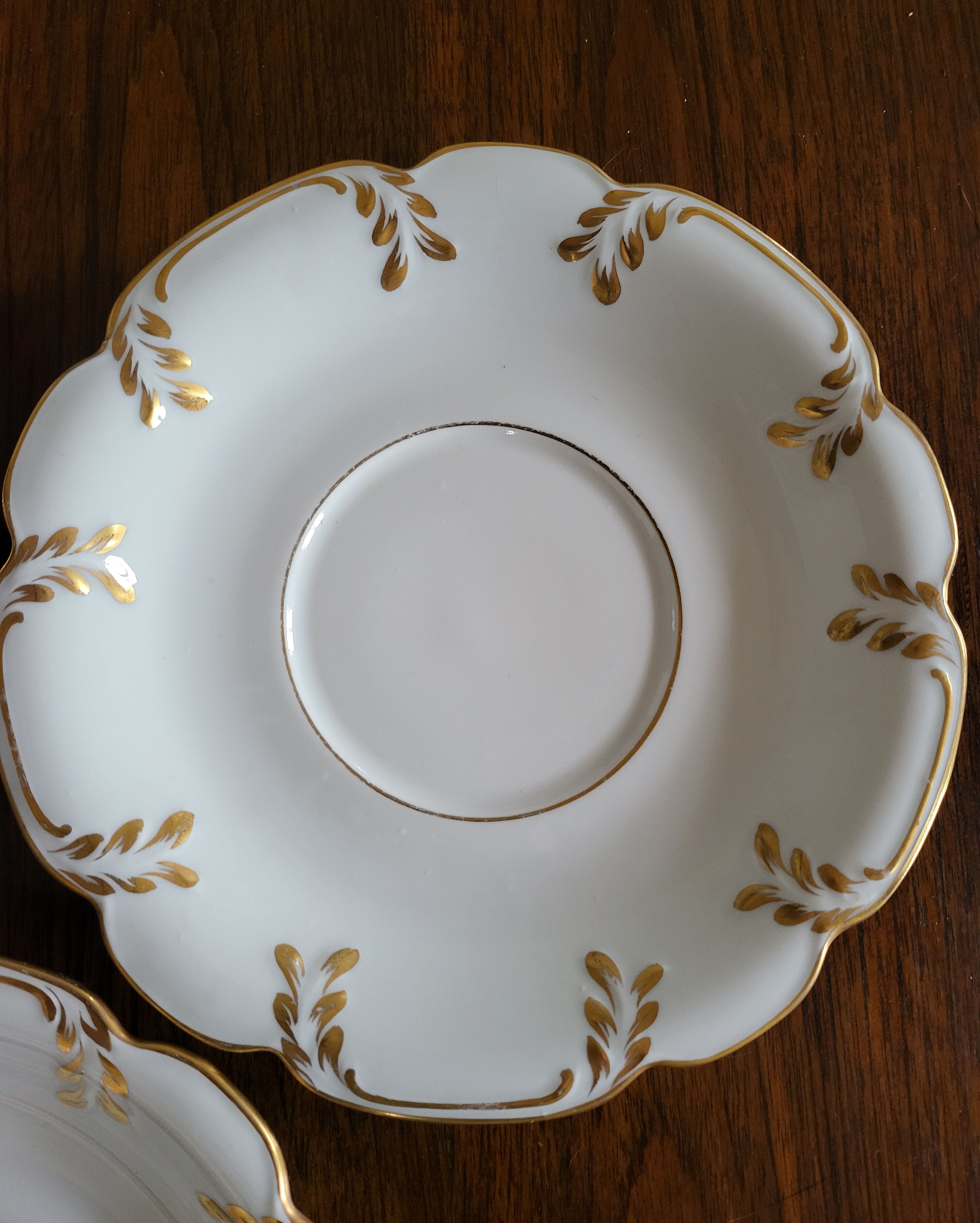 4 Dessert Plates in Old Paris Porcelain