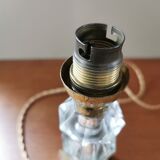 Vintage lamp in gold metal and glass