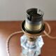 Vintage lamp in gold metal and glass