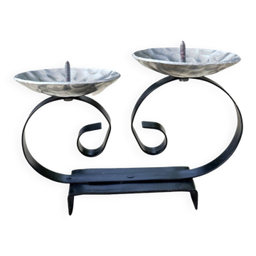Candlestick for two candles in the mid-century modern style, Belgium, 1960s.