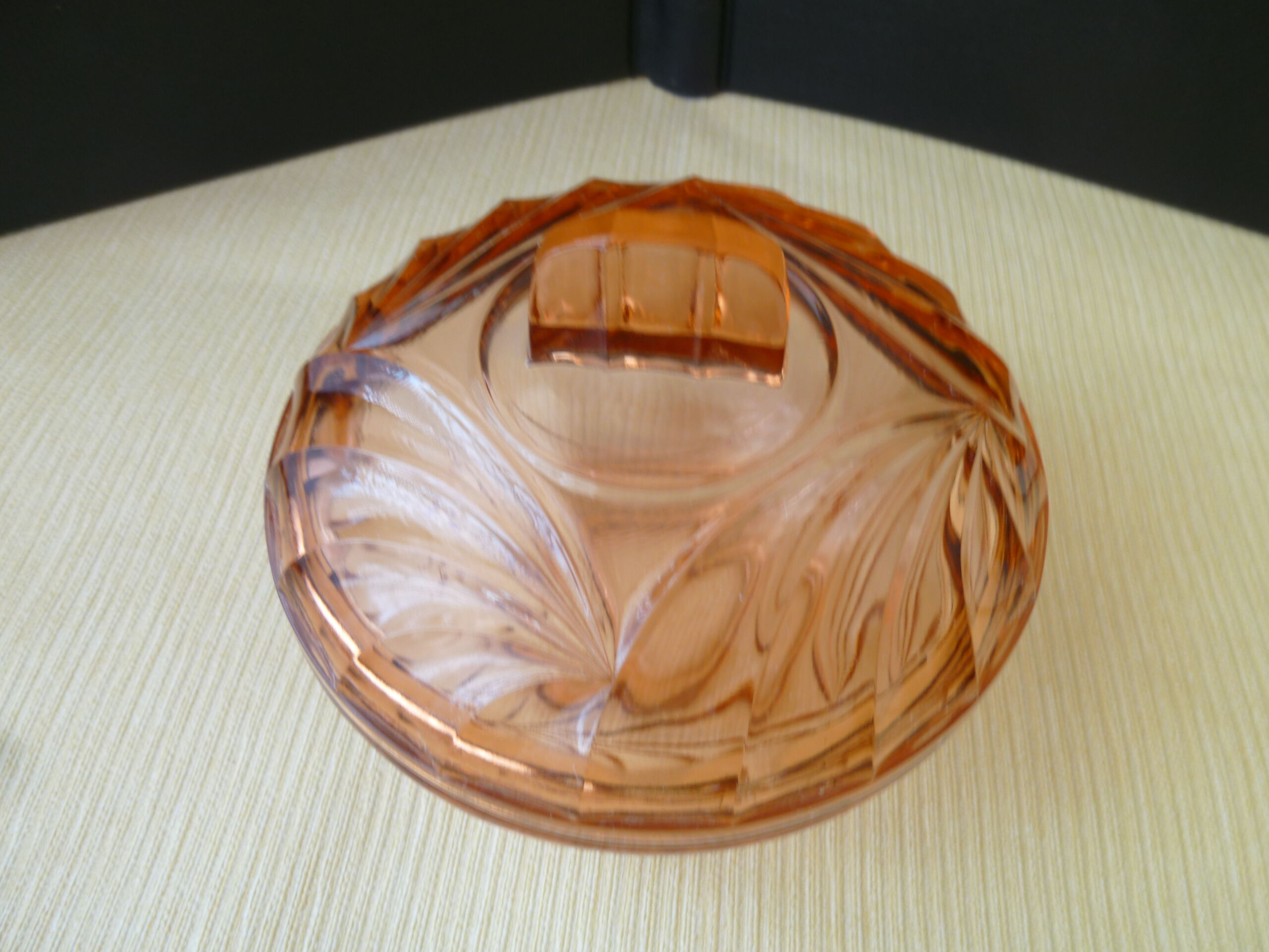 Vintage moulded glass sugar