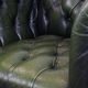 Green English Vintage Chesterfield Club Chair