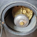 Napoleon III style black marble clock, in working condition