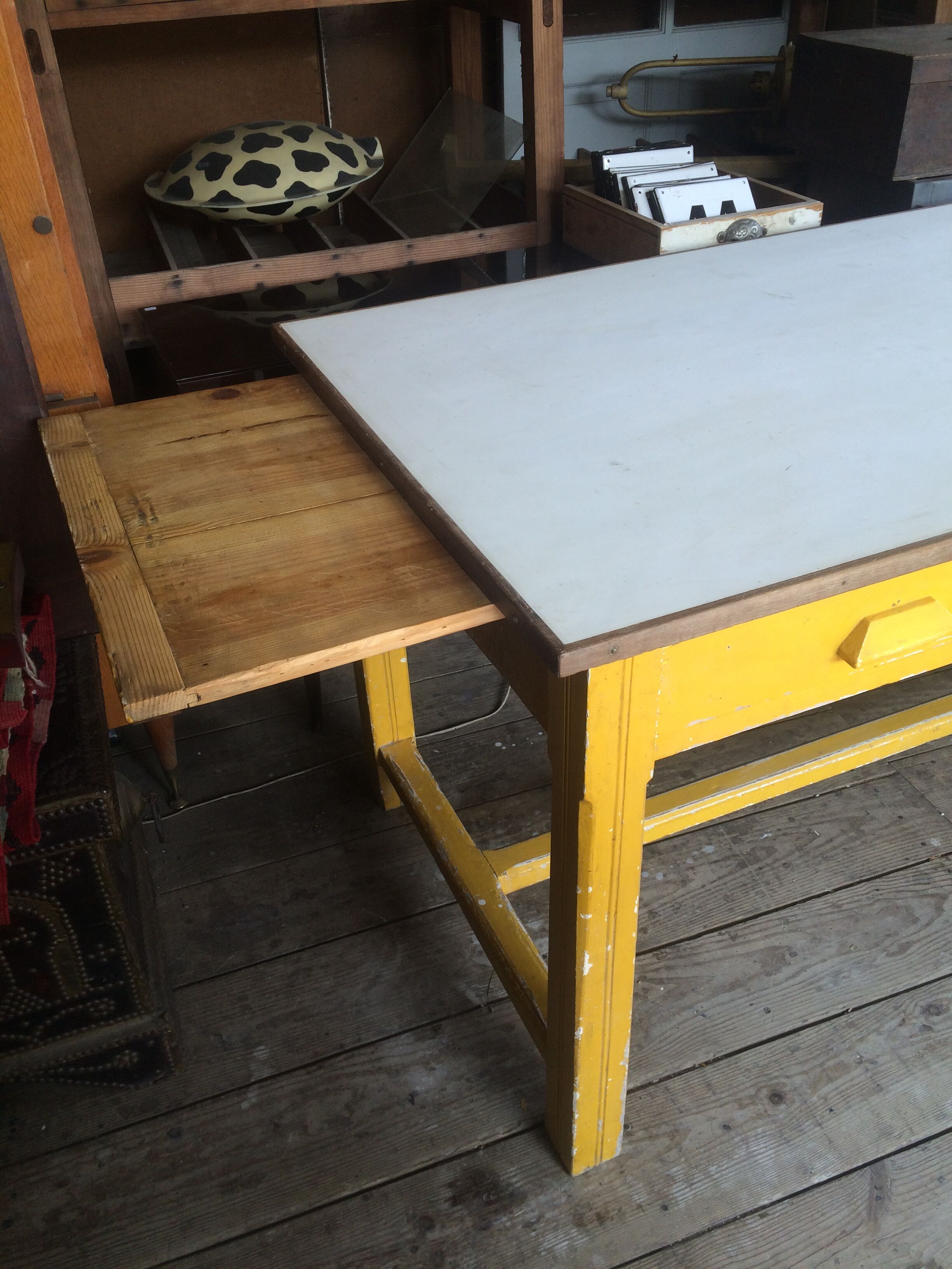 Yellow kitchen table