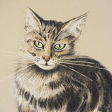 Basile Titoff - Large Signed Lithograph - Elf Cat