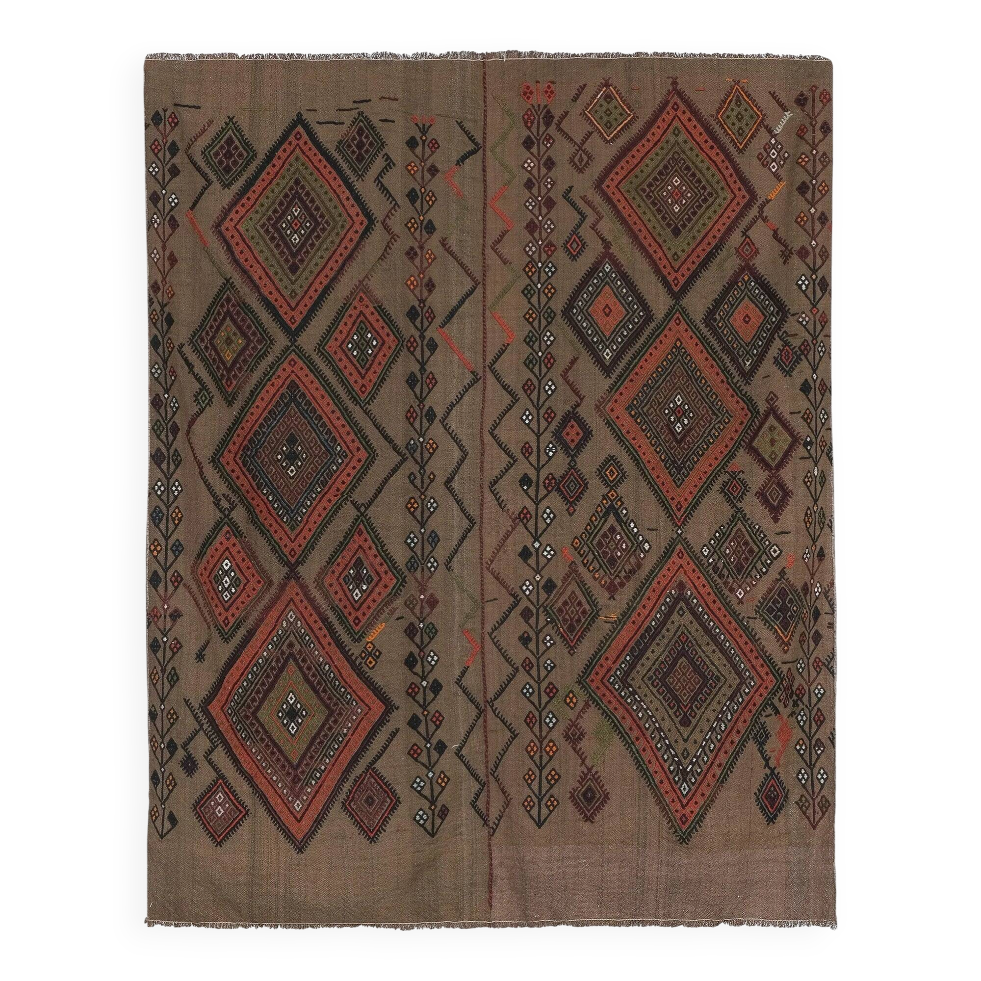 Vintage Turkish kilim handwoven 159x185 cm
