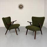 Set of 2 wing chairs in Scandinavian design from the 1960s.