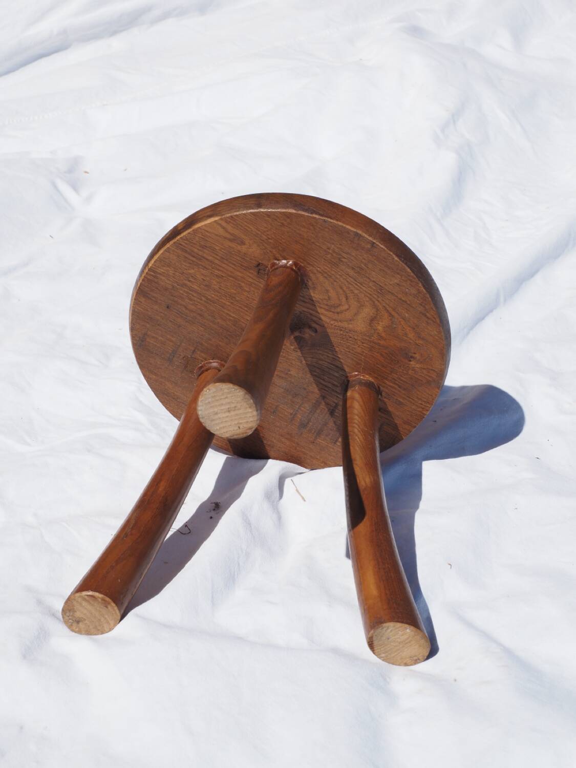 Old rustic milking stool