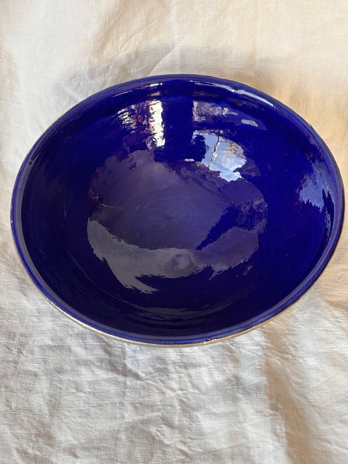 Artisanal terracotta salad bowl