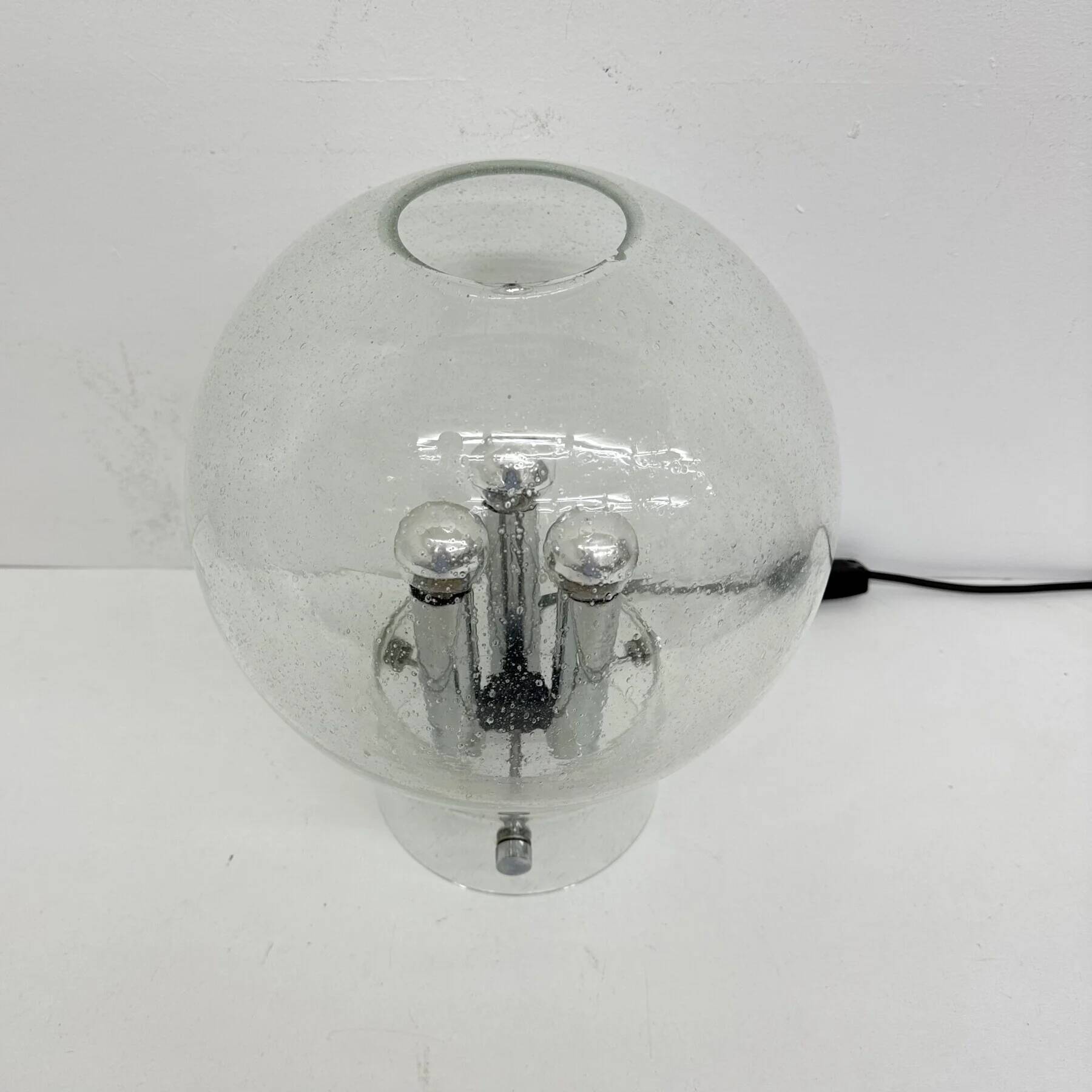 Limburg Glashütte glass table lamp, 1970s