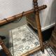 Old turned wood mirror