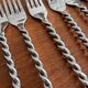 Twisted handle stainless steel cutlery set – Designer cutlery set