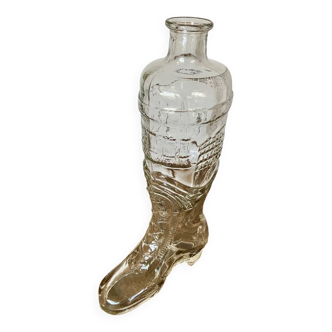 Carafe vintage en forme de botte lacée, fabrication italienne