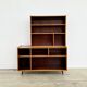 Asymmetrical mahogany bookshelf — 2 offset elements, custom-made, 1960s