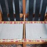 Vintage oak 2 seater bench and footrest