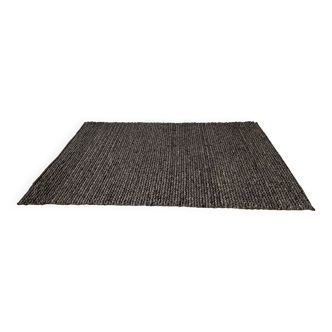 Felted wool braided rug