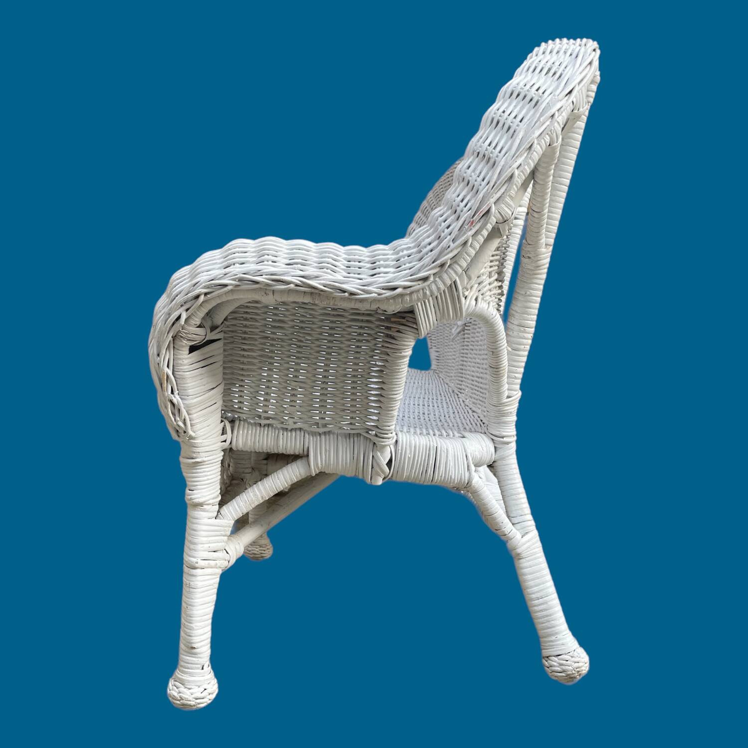 Vintage rattan children's bench