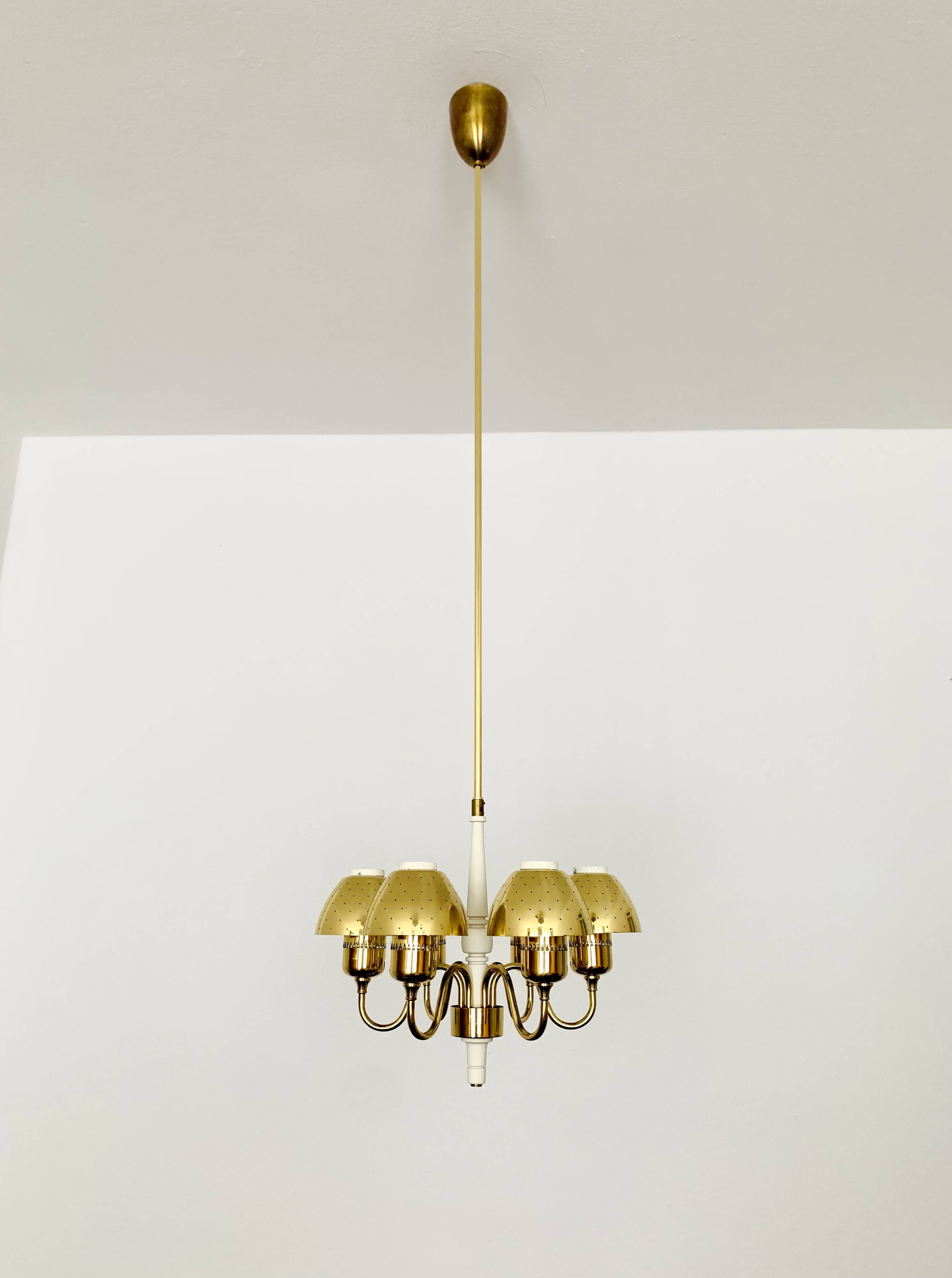 Chandelier en laiton par Hans Agne Jakobsson