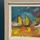 Original Mid Century Oil On Canvas – “Fruit” By Louis Zelig – Vintage & Framed 72 × 55 Cm