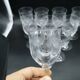 Set of 10 glasses of Saint Louis crystal wine engraved ribbon and flowers